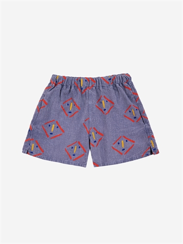 Bobo Choses Mask All Over Woven Shorts Prussian Blue